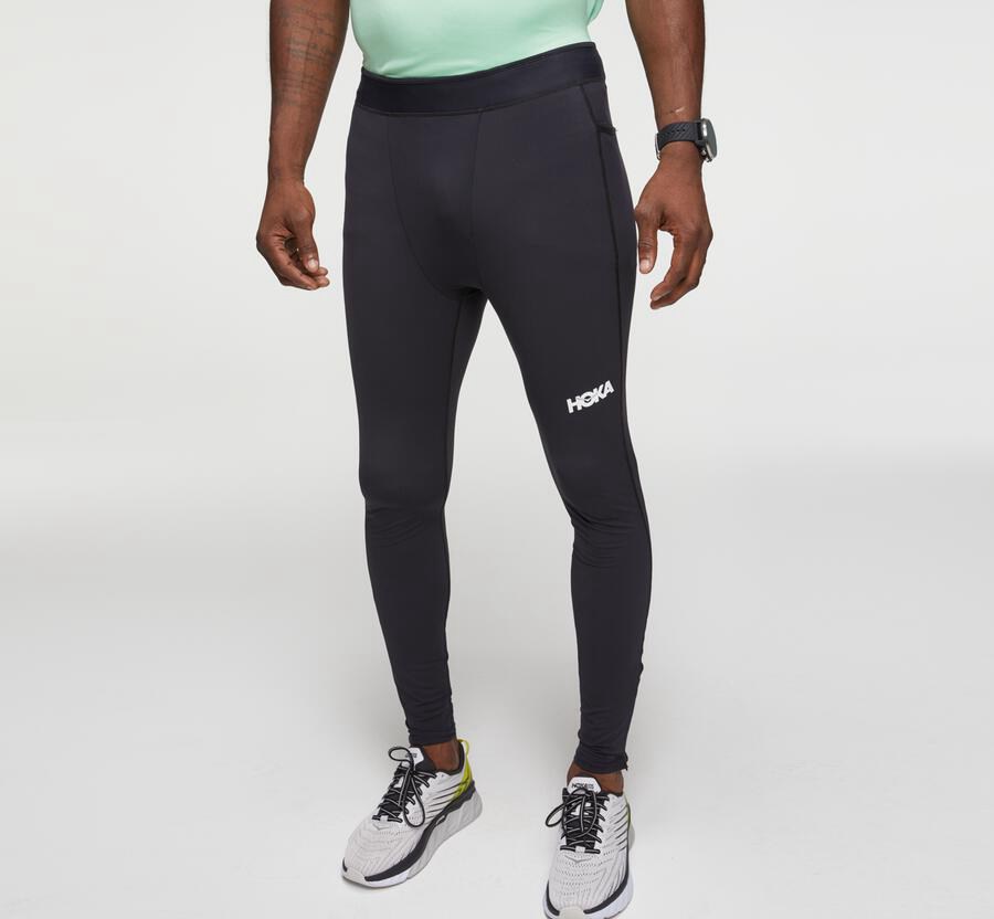 Pantalones Hoka One One Hombre - Performance Full Length Tight - Negras - BXE908145